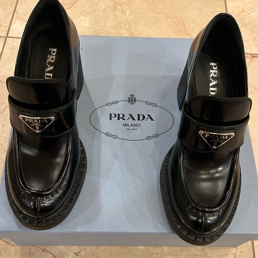 PRADA Platform loafer pump